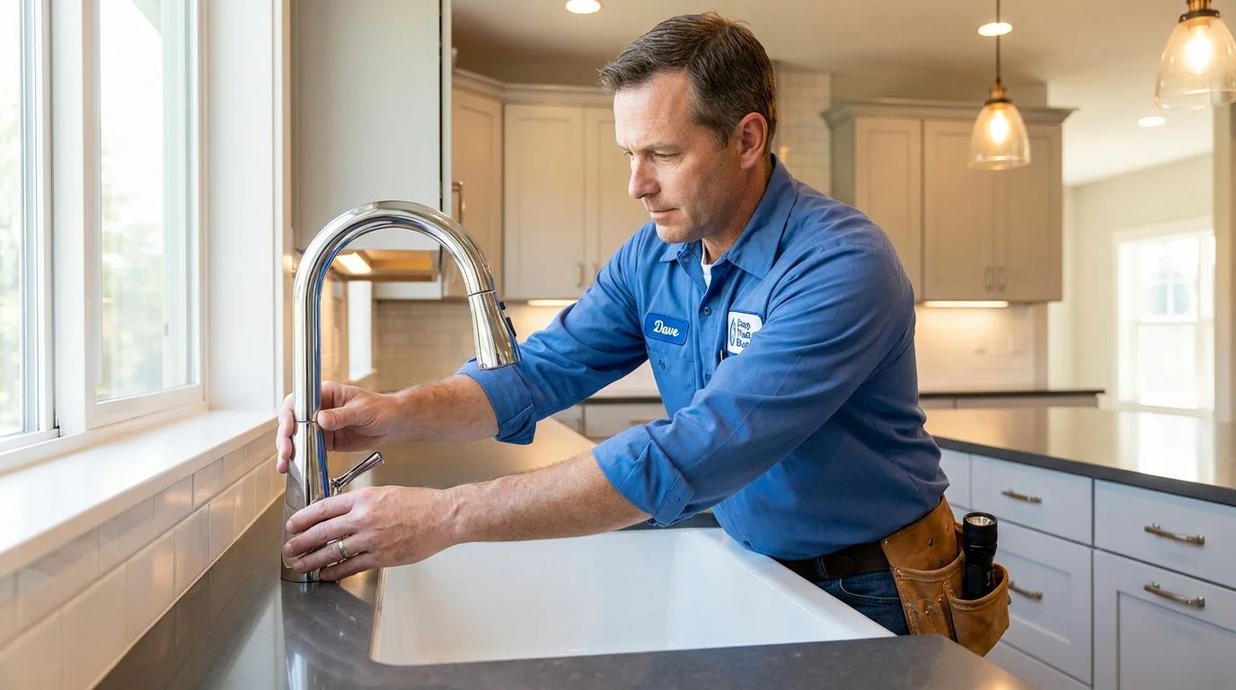 Kitchen faucet installation by Johns Plumbing LLC in Lake Station